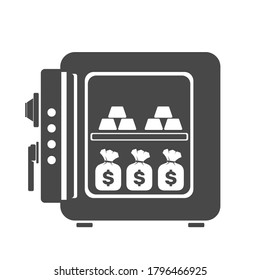 Bank Safe Full Money Vector Illustration Stock Vector (Royalty Free ...