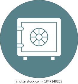 Bank, safe, gold icon vector image. Can also be used for Finance and Money. Suitable for use on web apps, mobile apps and print media.