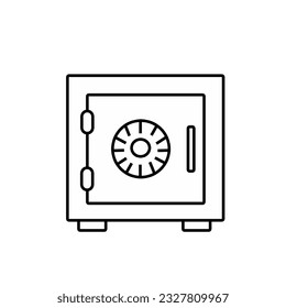 Bank safe icon. safe box vector -wealth protection - money saving.