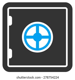 Bank safe icon from Business Bicolor Set. This isolated flat symbol uses modern corporation light blue and gray colors.