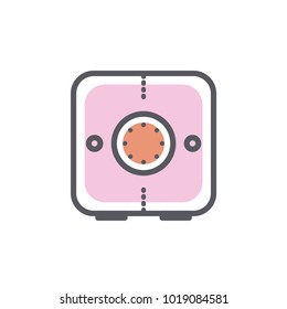 bank safe icon. colored icon vector