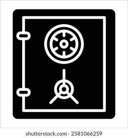 Bank Safe Icon Element For Design