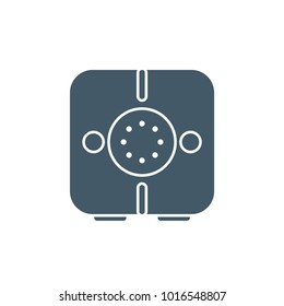 bank safe icon. glyph icon