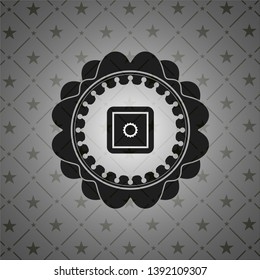 bank safe icon inside dark badge