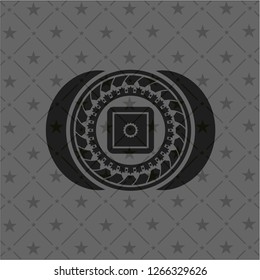 bank safe icon inside retro style black emblem