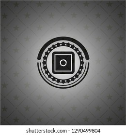 bank safe icon inside retro style black emblem