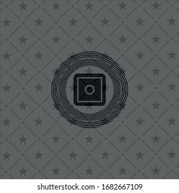 bank safe icon inside retro style black emblem