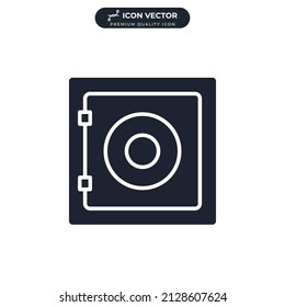 bank safe icon symbol template for graphic and web design collection logo vector illustration