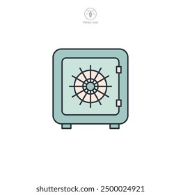 bank Safe icon symbol vector illustration isolated on white background