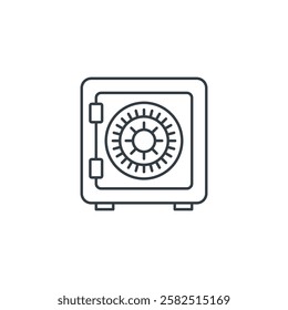 bank Safe icon symbol vector illustration isolated on white background