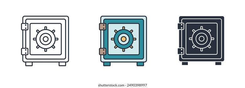 Banksafe Symbol Symbol Symbol Symbol Vektorillustration isoliert auf weißem Hintergrund