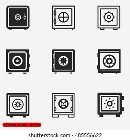 Bank Safe icon vector