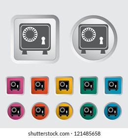 Bank safe icon. Vector illustration.