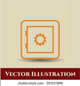 Ilustración del vector de icono de Bank Safe