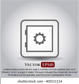 Bank Safe icon vector illustration
