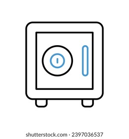 Ilustración de material vectorial del icono de seguridad bancaria.