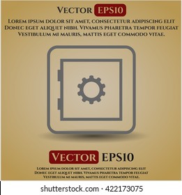 símbolo de caja segura símbolo vector de vector de pantalla plana jpg aplicación web