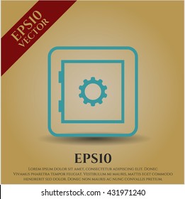 Bank Safe icon vector symbol flat eps jpg app web concept