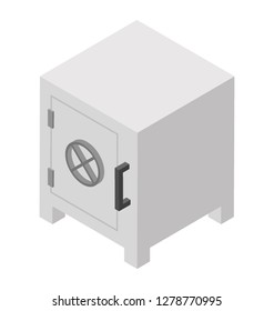 Bank safe isometric icon