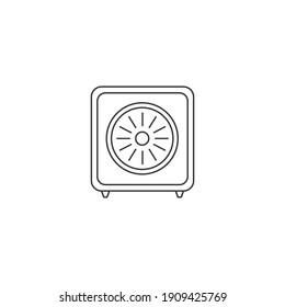 Bank safe line icon. linear style closed safe isolated. Security single isolated modern line design icon safe vault