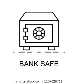 bank safe outline icon. Element of finance icon for mobile concept and web apps. Thin line bank safe outline icon can be used for web and mobile. Premium icon on white background