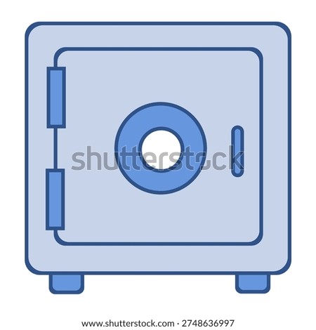 Bank safe vault security icon