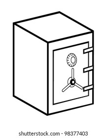 Bank safe vector