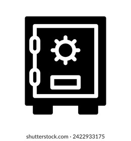 Color del icono del vector seguro del banco editable
