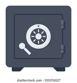 Bank Safe Vector Icon In A Flat Style