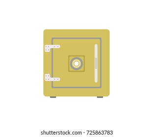 Bank safe vector icon in a flat style. Vector illustration.