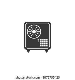 Bank safe vector icon. linear style closed safe isolated. Security single isolated modern vector line design icon safe vault. Bank line icon outline vector sign linear style pictogram. Editable stroke