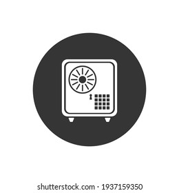 Bank safe vector icon. linear style closed safe isolated. Security single isolated modern vector line design icon safe vault. Bank line icon outline vector sign linear style pictogram. Editable stroke