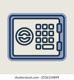Icono de Vector seguro del banco. Señal de seguridad. Símbolo del gráfico para su diseño del Sitio web, logotipo, App, UI