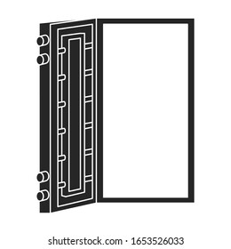 Icono de vector seguro del banco.Icono de vector negro aislado en banco de fondo blanco seguro.