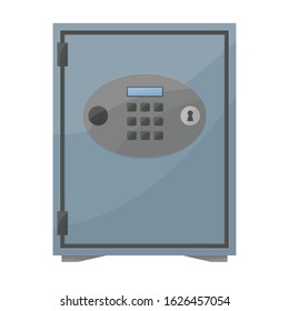 Bank safe vector icon.Cartoon vector icon isolated on white background bank safe.