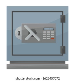 Bank safe vector icon.Cartoon vector icon isolated on white background bank safe.