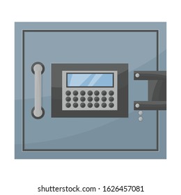 Bank safe vector icon.Cartoon vector icon isolated on white background bank safe.