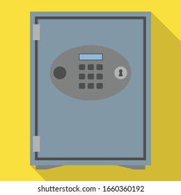 Bank safe vector icon.Flat vector icon isolated on white background bank safe.