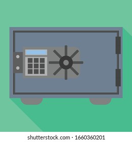 Bank safe vector icon.Flat vector icon isolated on white background bank safe.