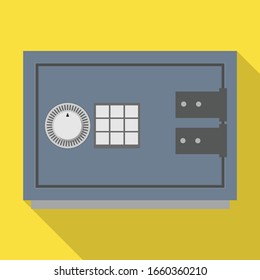 Icono de vector seguro bancario.Icono de vector plano aislado en banco de fondo blanco seguro.