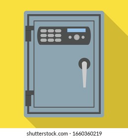 Icono de vector seguro bancario.Icono de vector plano aislado en banco de fondo blanco seguro.
