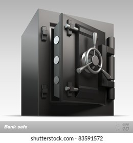 Bank safe. Vector illustration