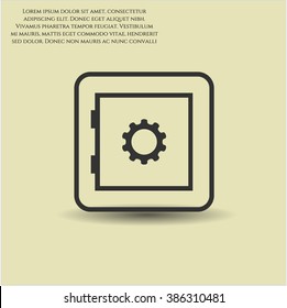 Bank Safe vector symbol