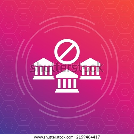 bank sanctions icon, vector design