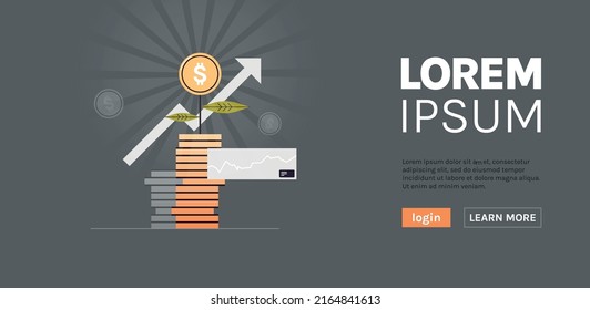 Bank Save Money Finance Analytics Wealth Accumulation And Bank Deposit Flat Vector Illustration.