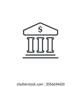 Bank saving icon, vector illustration