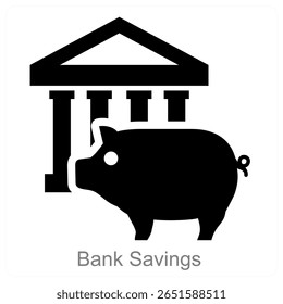 Diseño de concepto de icono de Vector de ahorros bancarios