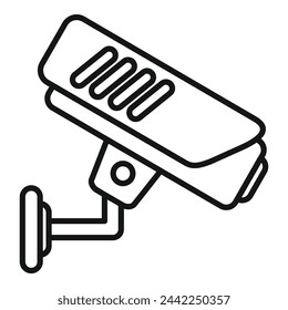 Icono de cámara de seguridad de banco. Almacenamiento seguro en depósito. Seguridad de empresa