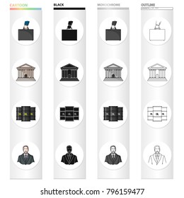 Bank, security, ecology and other web icon in cartoon style.Suit, banker, profession, money icons in set collection.