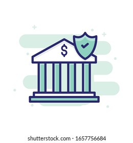 Bank Security Vector illustrator with color full background. 